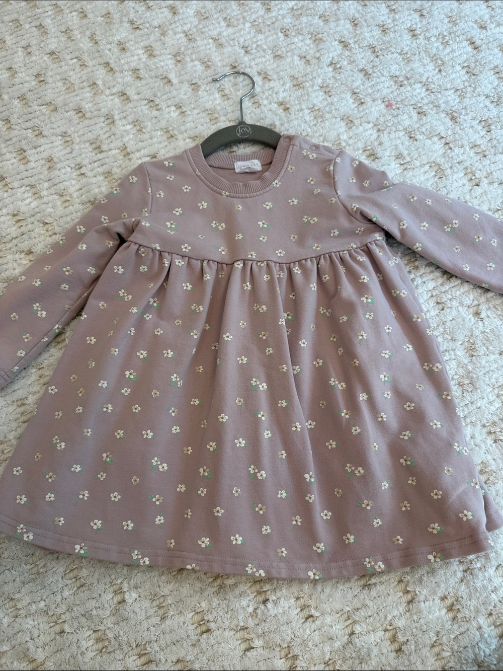 Jamie Kay Dusty Mauve Floral Knit Long-Sleeve Dress